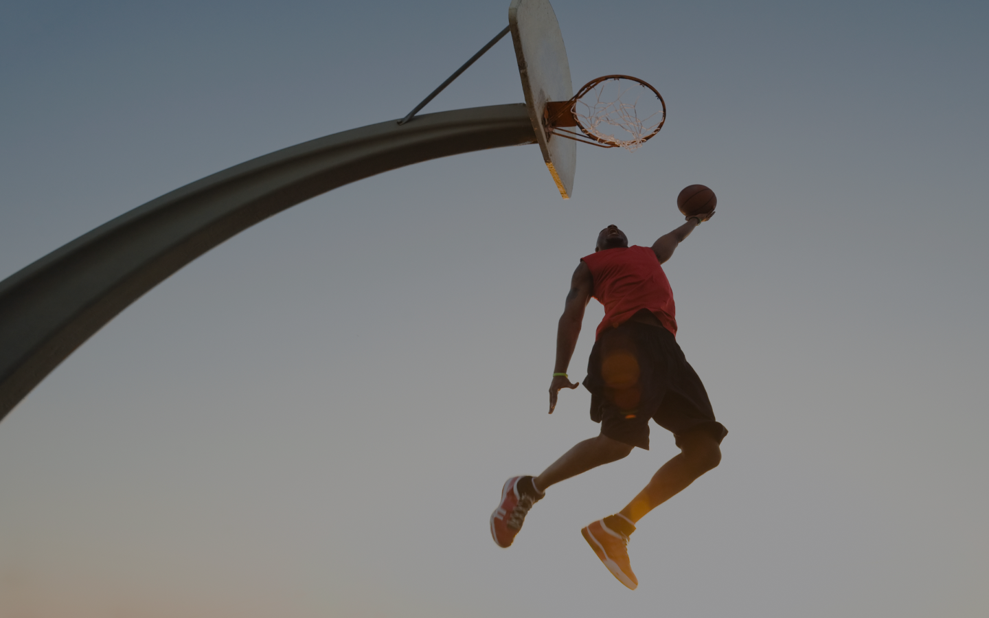 A person playing basketball