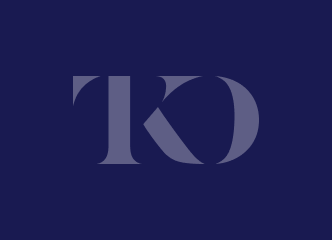 TKO logo with blue background